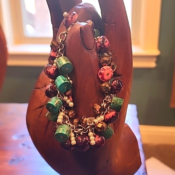 Jewelry - Unusual Unique Multi Color Jewel Toned Beaded Bracelet